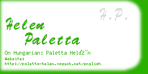 helen paletta business card